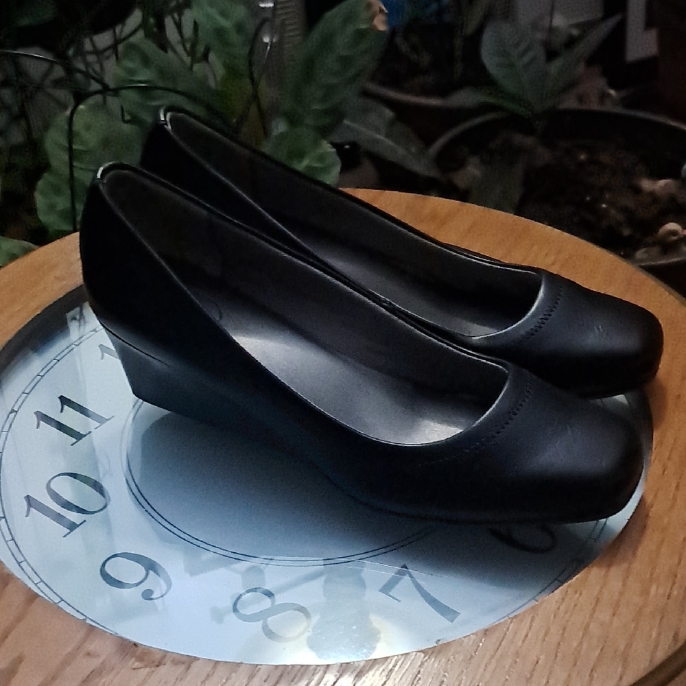 Elegant Black Wedge Shoes
